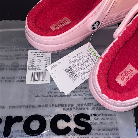 CROCS Classic Watercolor Marbled Lined Clog - Picture 7 of 11